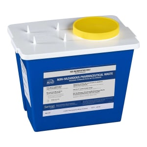 Bemis Healthcare Bemisâ„¢ Sentinel Pharmaceutical Waste Container, 2 Gallon, 7.75 x 9 x 11.63 Inch